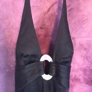 Cache Satin Evening Dress, Halter, Size 2